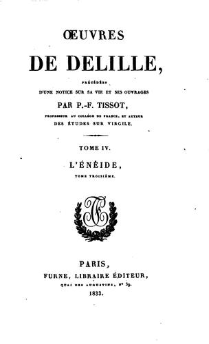Cover for Œuvres de J. Delille.