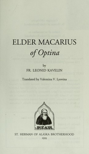 Cover for Elder Macarius of Optina