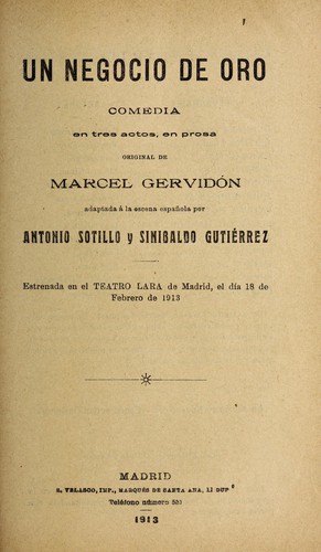 Cover for Un negocio de oro