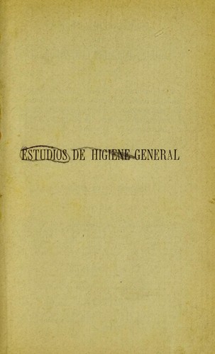Cover for Estudios de higiene general