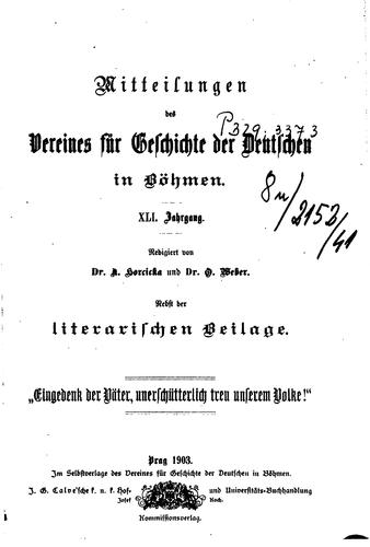 Cover for Mitteilungen