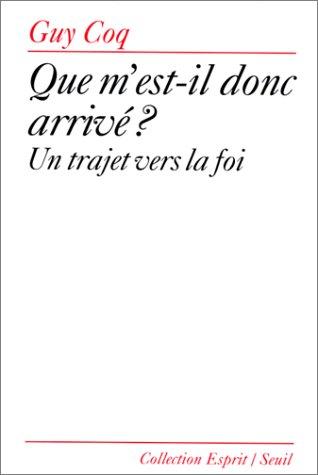 Cover for Que m'est-il donc arrivé?