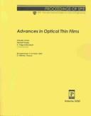Cover for Advances in optical thin films