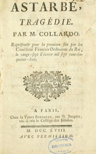 Cover for Astarbé, tragédie