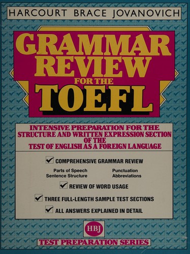 Cover for Grammar review for the TOEFL