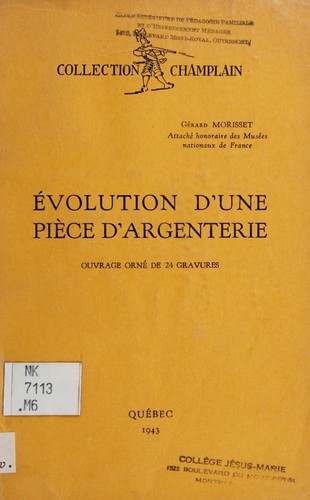Cover for Évolution d'une pièce d'argenterie