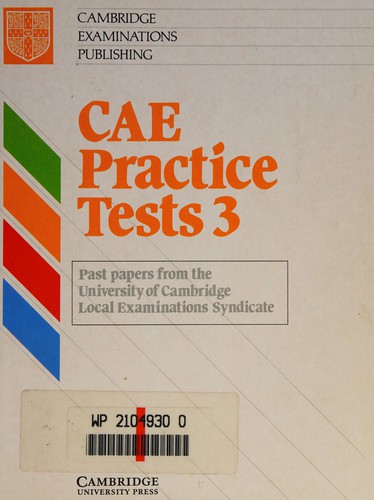 Cover for Certificate in advanced English practice tests.