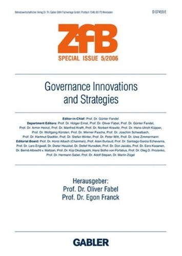 Cover for Governance Innovations and Strategies