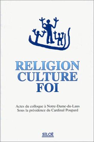 Cover for Religion, culture, foi