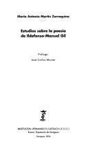 Cover for Estudios sobre la poesía de Ildefonso-Manuel Gil