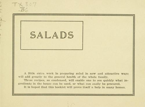 Cover for Salad secrets.