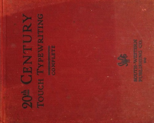 Cover for 20th century touch typewriting