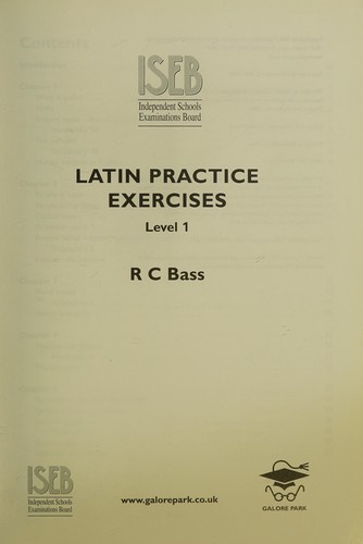 Cover for Latin Practice Exercises Level 1