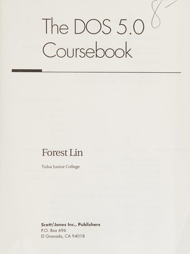 Cover for The DOS 5.0 coursebook