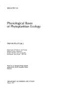 Cover for Physiological bases of phytoplankton ecology
