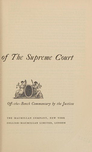 Cover for An autobiography of the Supreme Court
