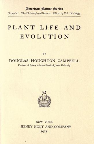 Cover for Plant life and evolution