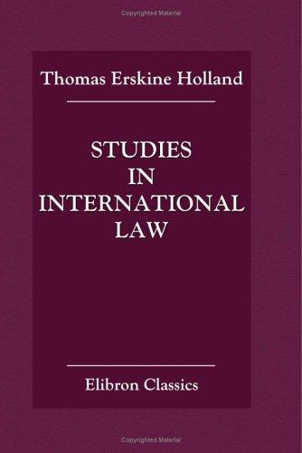 Cover for Studies in International Law