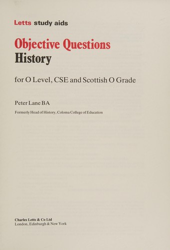 Cover for History