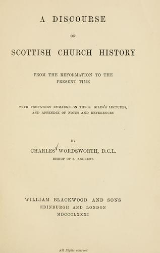 Cover for A discourse on Scottish church history