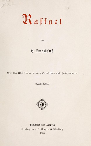 Cover for Raffael