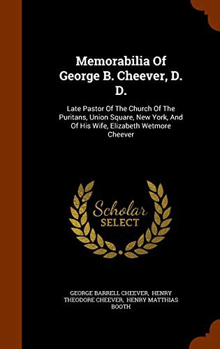 Cover for Memorabilia Of George B. Cheever, D. D.