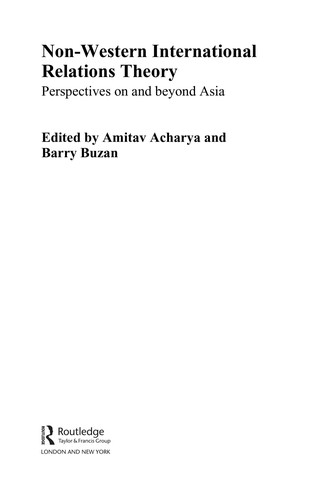 Cover for Non-Western international relations theory