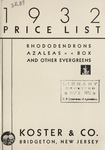 Cover for Rhododendrons, azaleas, box and other evergreens