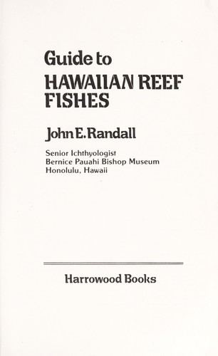 Cover for Guide to Hawaiian reef fishes