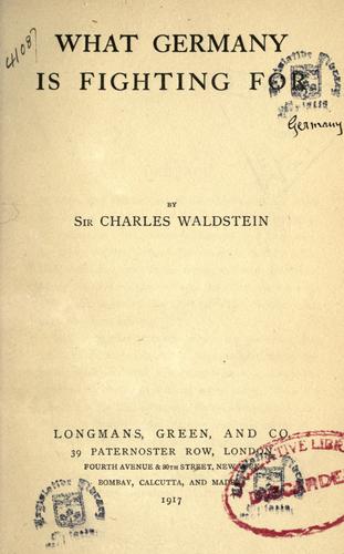 Cover for What Germany is fighting for