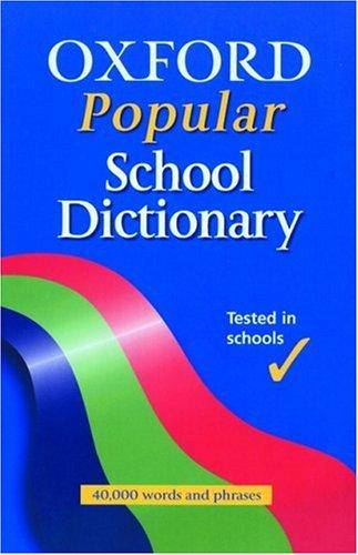 Cover for Oxford Popular School Dictionary