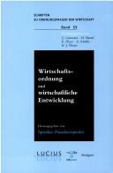Cover for Wirtschaftsordnung und wirtschaftliche Entwicklung