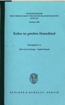 Cover for Kultur im geteilten Deutschland