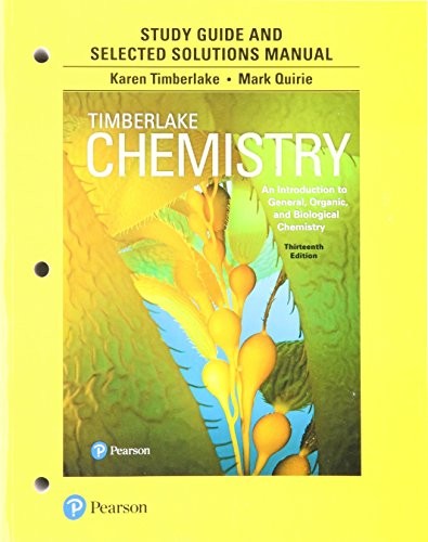 Cover for Study Guide and Selected Solutions Manual for Chemistry