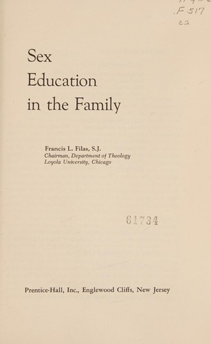 Cover for Sex education in the family