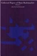 Cover for Collected papers of Hans Rademacher.