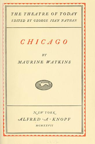Cover for Chicago