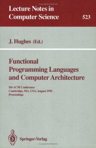 Cover for Functional programming languages and computer architecture