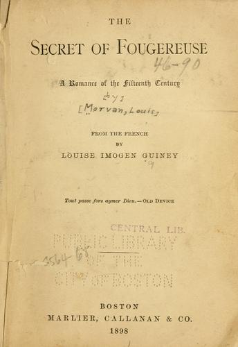 Cover for The secret of Fougereuse