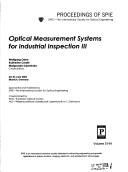 Cover for Optical measurement systems for industrial inspection III