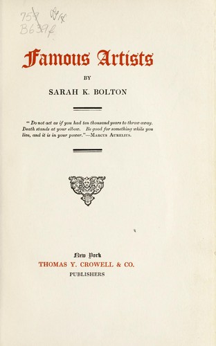 Cover for Famous artists