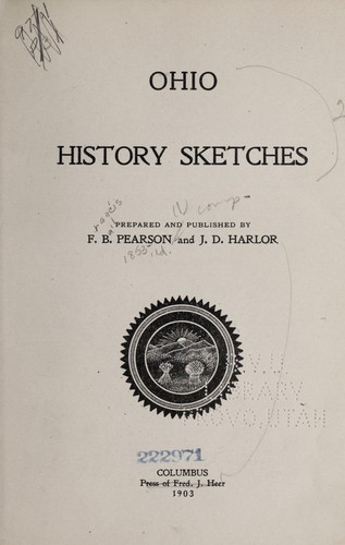 Cover for Ohio history sketches