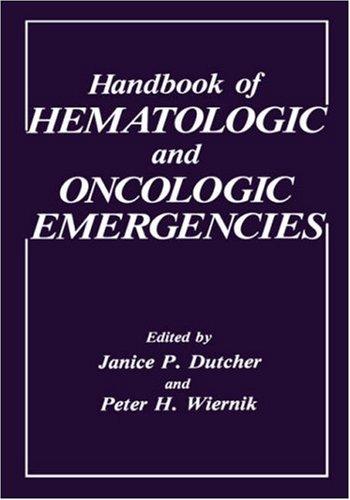 Cover for Handbook of Hematologic and Oncologic Emergencies