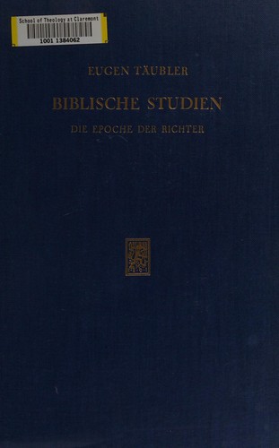 Cover for Biblische Studien