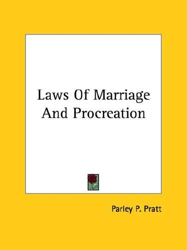 Cover for Laws of Marriage and Procreation