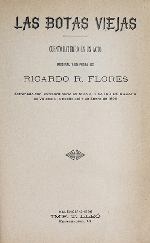 Cover for Las botas viejas