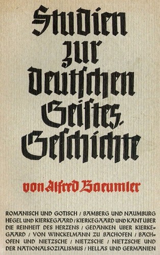 Cover for Studien zur deutschen Geistesgeschichte