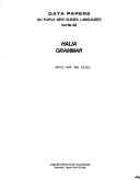 Cover for Halia grammar.