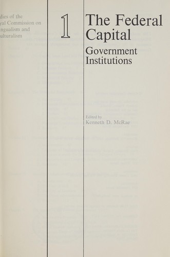 Cover for FEDERAL CAPITAL - GOVERNMENT INSTITUTIONS