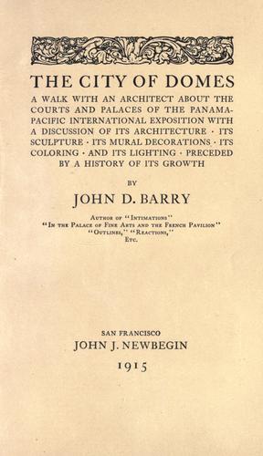 Cover for The city of domes